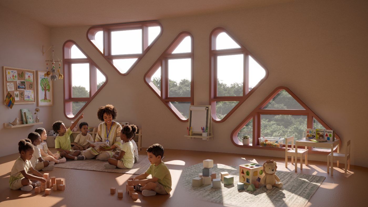 A classroom at story time